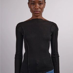 Baserange Omato long sleeve tee - organic cotton rib